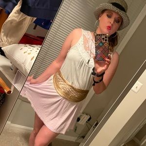 Infinity Raine flowy Tie dye lace tunic summer dress(M)